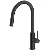 NABER Robinet NAMOR 6 en NOIR MAT avec bec de douche pivotant / Robinet de cuisine / Mitigeur monocommande