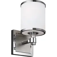 Elstead Lighting Applique murale Elstead Prospect Park E27, nickel satiné et chrome