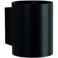 Spectrum Applique murale LED ronde - Noir mat avec douille G9 - 100 x 80 x 100 mm