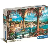 Clementoni - Premium Puzzle 1000 elementów Widok na Jezioro Como