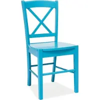Feldmann-Wohnen Lot de 4 chaises de salle à manger et de cuisine CD-56, bleu