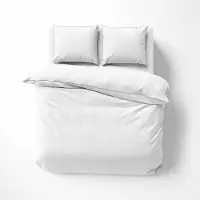 Detexpol Satin linge de lit 160x200 blanc avec garniture Mako Satin 62