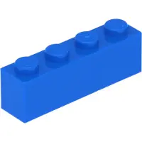 LEGO 250 pièces 3010 Brick 1x4 Part Basic Bricks 250 Blue