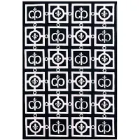 Casa Padrino Tapis baroque de luxe noir / blanc / violet 200 x 300 cm - Intérieur baroque