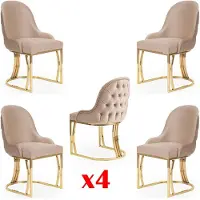 AEA Esszimmer Textil Gastro Stuhl Design Set 2x Sessel Stoff Polster Stühle