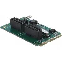 DeLOCK Convertisseur Mini PCIe vers 2 x SATA avec RAID