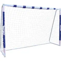 MUWO Grande cage de football en acier 3 x 2 m bleu/blanc