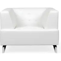 AEA Weißer Sessel Fernsehsessel Lounge Einsitzer Wohnzimmer Club Relaxsessel