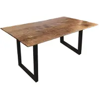 Abato Table de cuisine Table de salle à manger Liverpool bois de manguier massif différentes tailles 160x90