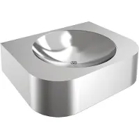 Kwc Lavabo individuel, ANIMA, acier inoxydable, 500x132x400 mm, sans espace pour robinetterie
