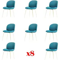 AEA Design Stuhl Set 8x Sessel Textil Polster Stühle Gastro Stoff Esszimmer