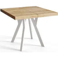 Alpi Möbel AlpiMeble Table a Manger Extensible - Table Carrée Extensible - Table de Salle à Manger Moderne - Plateau Stratifié 36 mm - Pieds en Hêtre - Mesures de 100 cm à 200 cm - Craft - Collection Rico