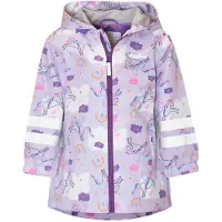 Playshoes Veste outdoor 'EINHORN' azur / violet / lavande / blanc