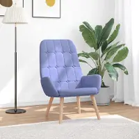 Prolenta Maison Exclusive - Fauteuil de détente en tissu bleu jean