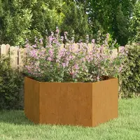 Prolenta Maison Exclusive - Jardinière rustique en acier Corten, 90x90x45 cm