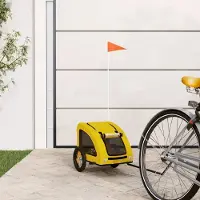Prolenta Maison Exclusive - Remorque pour vélo, jaune, en tissu Oxford et en fer