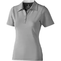 Elevate 38085 | Polo Markham pour femme / Empiècements en V contrastés - Couleur : Grey Melange/Anthracite (Solid) - Taille : L