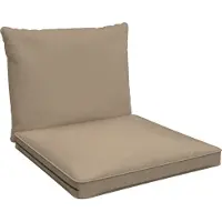 Pokar Coussin de salon Coussin d'assise, Couleur:Beige, Taille:Set de 2 (70x70 + 70x40)