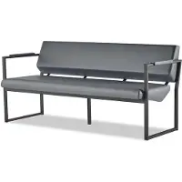 Xl Moebel Gmbh Sofagarnitur Schwarz Modern Ledersofa Sofa-Set 3-Sitzer Sessel Edelstahl