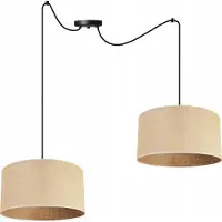 Light11 HOME Juta Spider Lampe à suspendre - Lampe à suspendre en forme d'araignée - Lampe araignée avec 2 têtes - Lampe à suspendre en métal et jute - Multi 35