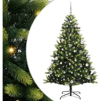 Syfax Arbre de Noël artificiel à charnières 150 LED Vert 150 cm