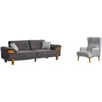 AEA Sofagarnitur 3+1 Sitzer Luxus Sofa Sofas Sessel Stoff Garnitur Luxus Set