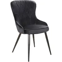 Feldmann-Wohnen Lot de 4 chaises de salle à manger et de cuisine Lotus, noir