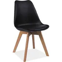 Feldmann-Wohnen Ensemble de 2 chaises de salle à manger et de cuisine Kris, noir