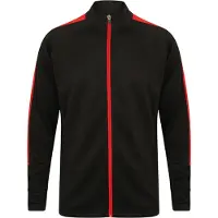Finden & Hales LV871 | Veste Homme Adults Knitted Tracksuit Top - Couleur : Noir/Rouge - Taille : M