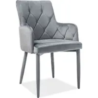 Feldmann-Wohnen Ensemble de 2 chaises de salle à manger et de cuisine Ricardo, gris