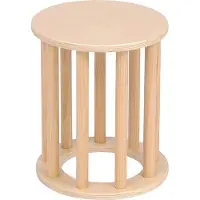 HOME DELUXE Tabouret NALAN – couleur bois, contreplaqué de peuplier (33 x 33 x 10 cm) | Balançoire multifonctionnelle