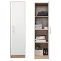 Dakar Armoire à portes battantes Smart 50 x 56 x 190 cm, chêne Sonoma blanc, 1 porte