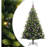 Syfax Arbre de Noël artificiel à charnières 150 LED Vert 150 cm