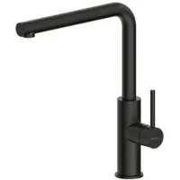 NABER Robinet NAMOR 3 en NOIR MAT avec bec fixe pivotant / Robinet de cuisine / Mitigeur monocommande