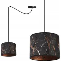 Light11 HOME Suspension Spider avec motif marbré cuivré – Lampe suspendue moderne avec abat-jour, plafonnier pour salon et salle à manger