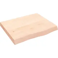Syfax Comptoir de salle de bain 60x50x(2-6) cm bois massif non traité