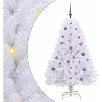 Syfax Sapin de Noël Artificiel à Branches Articulées Blanc 150 cm