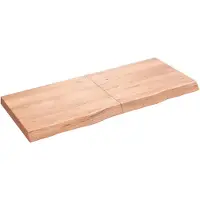 Syfax Comptoir de salle de bain marron 120x50x(2-6) cm bois traité