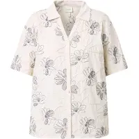 Ulla Popken Chemisier bleu foncé / blanc cassé / blanc naturel
