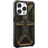 Uag Monarch Case (Apple iPhone 15 Pro), Coque pour téléphone portable, Vert, Noir, Orange