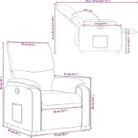 vidaXL Fauteuil relax Tissu Crème
