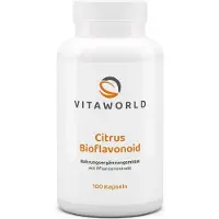Vitaworld Bioflavonoïdes d'agrumes | 100 gélules | 465 mg d'hespéridine par gélule | à base d'orange amère | végétalien