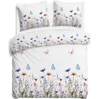 Darymex Parure de lit en flanelle, épaisse et chaude, 200 x 220 cm, 31512-1 Wiese