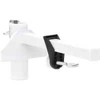 Prolenta Support de parasol exclusif pour balcon, blanc, en acier, diamètre 38 mm