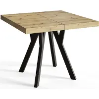 Alpi Möbel AlpiMeble Table a Manger Extensible - Table Carrée Extensible - Table de Salle à Manger Moderne - Plateau Stratifié 36 mm - Pieds en Hêtre - Mesures de 100 cm à 200 cm - Artisan - Collection Rico