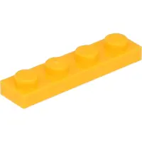 LEGO 1x4 planche 3710 - 100 pièces Lumière vive orange