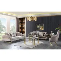 AEA Design Modernes Wohnzimmer Set Sofagarnitur 2x 3-Sitzer Sofas Sessel Wohnzimmer