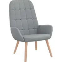 Syfax Fauteuil relax en tissu gris clair