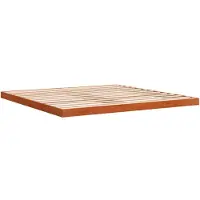 Syfax Cadre de lit sans matelas cire marron 200x200cm bois pin massif