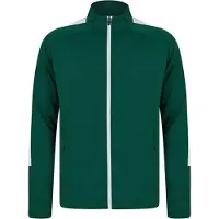 Finden & Hales LV871 | Veste Homme Adults Knitted Tracksuit Top - Couleur : Bottle Green/White - Taille : XL